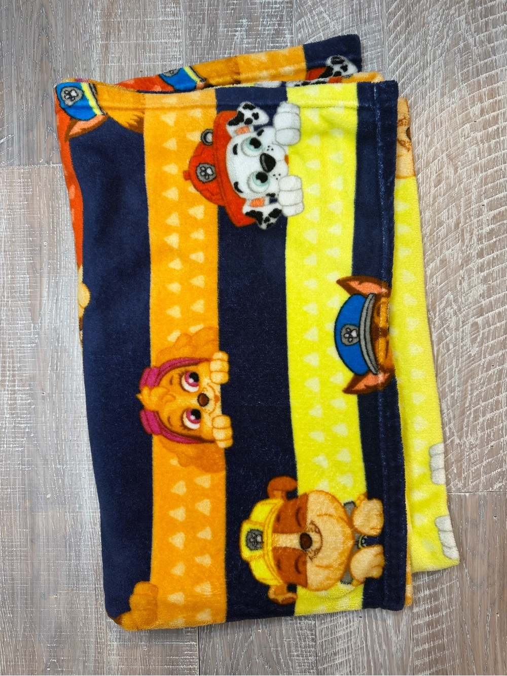 Children's Paw Patrol Fleece Blanket - Navy, Yellow, Orange